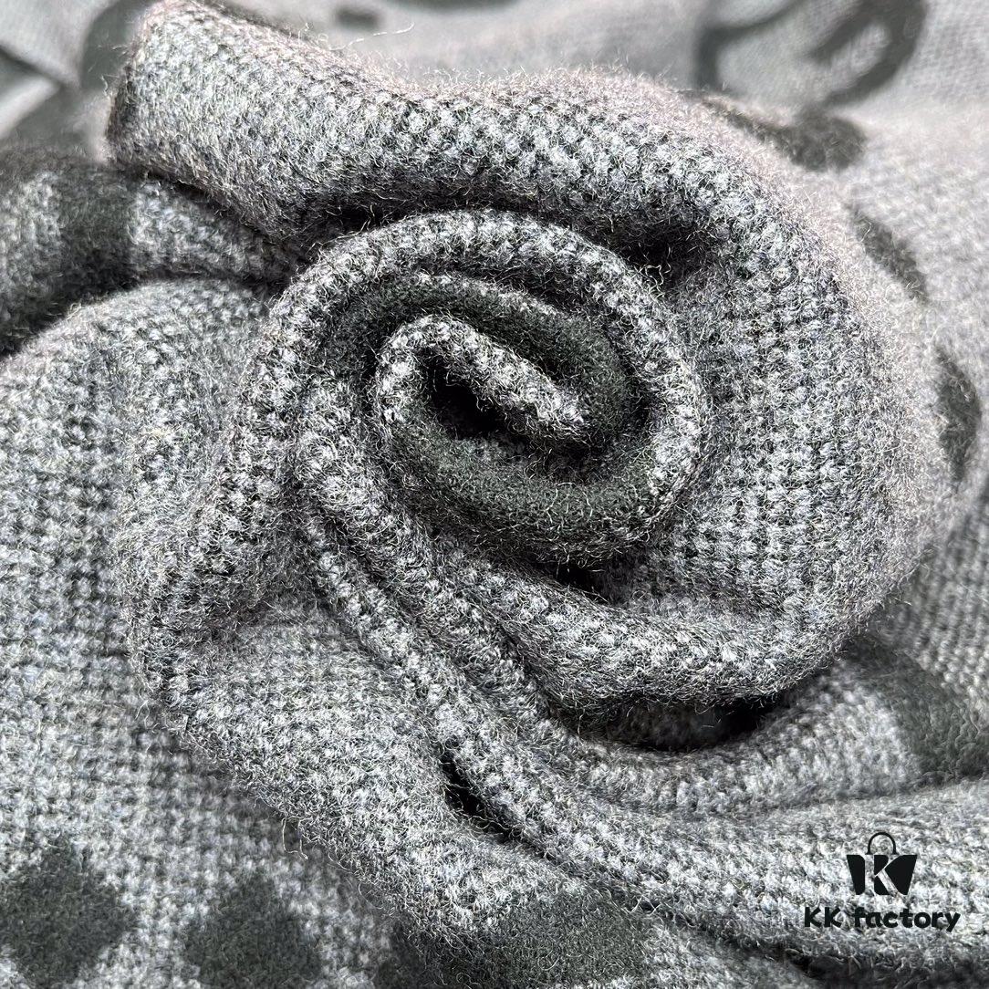 6931a8ddccd8ab3d7af9d430 Charcoal Gray GUCI Double-Sided Large Tassel Scarf – 100% Cashmere, Exceptionally Soft and Skin-Friendly, Luxurious and Elegant Unisex Design, 45*200cm