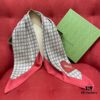 6931a8dfccd8ab3d7af9d44a Gucci Red Silk Scarf with Shiny Heart and Classic Monogram, Elegant and Versatile, 100% Silk, 90*90cm