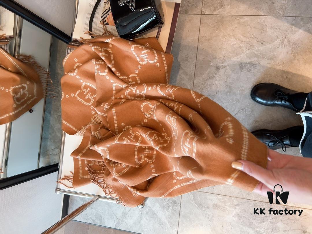 6931a8e0ccd8ab3d7af9d461 Gucci Classic Two-Tone Twill Scarf - Premium Quality, New 2022 Colors, Core-Spun Yarn
