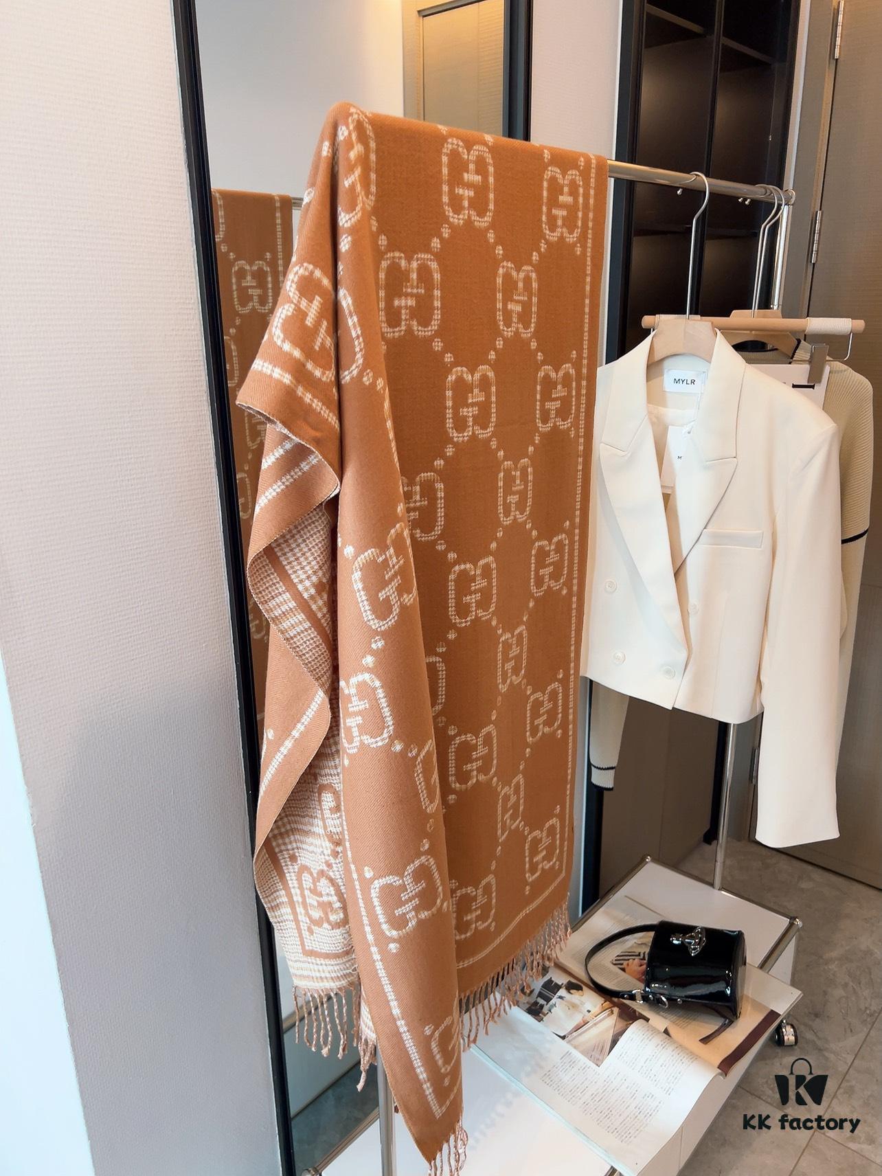 6931a8e0ccd8ab3d7af9d462 Gucci Classic Two-Tone Twill Scarf - Premium Quality, New 2022 Colors, Core-Spun Yarn