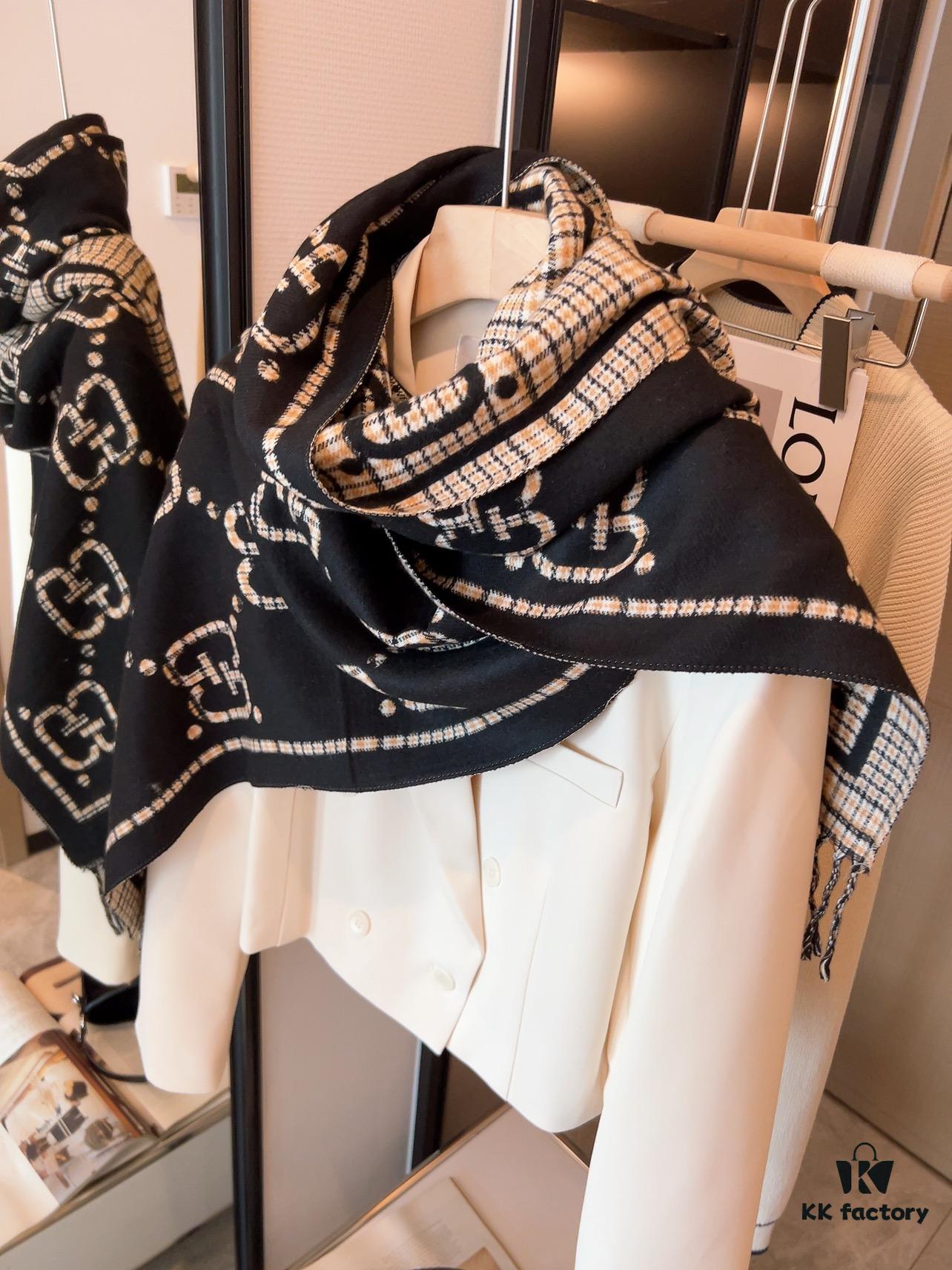 6931a8e0ccd8ab3d7af9d467 Gucci Classic Two-Tone Twill Scarf - Premium Quality, New 2022 Colors, Core-Spun Yarn