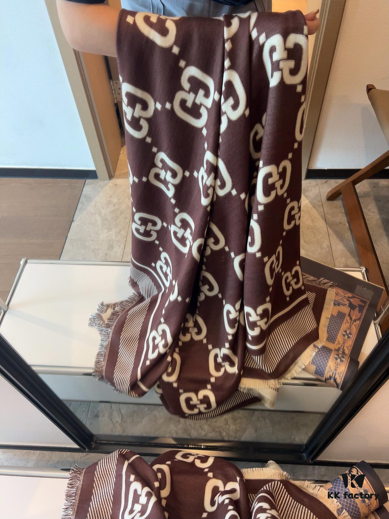 6931a8e2ccd8ab3d7af9d481 Gucci Premium Original Stock Large Scarf 140x140 cm - New 2022 Double-Sided Classic Print in Dual Colors
