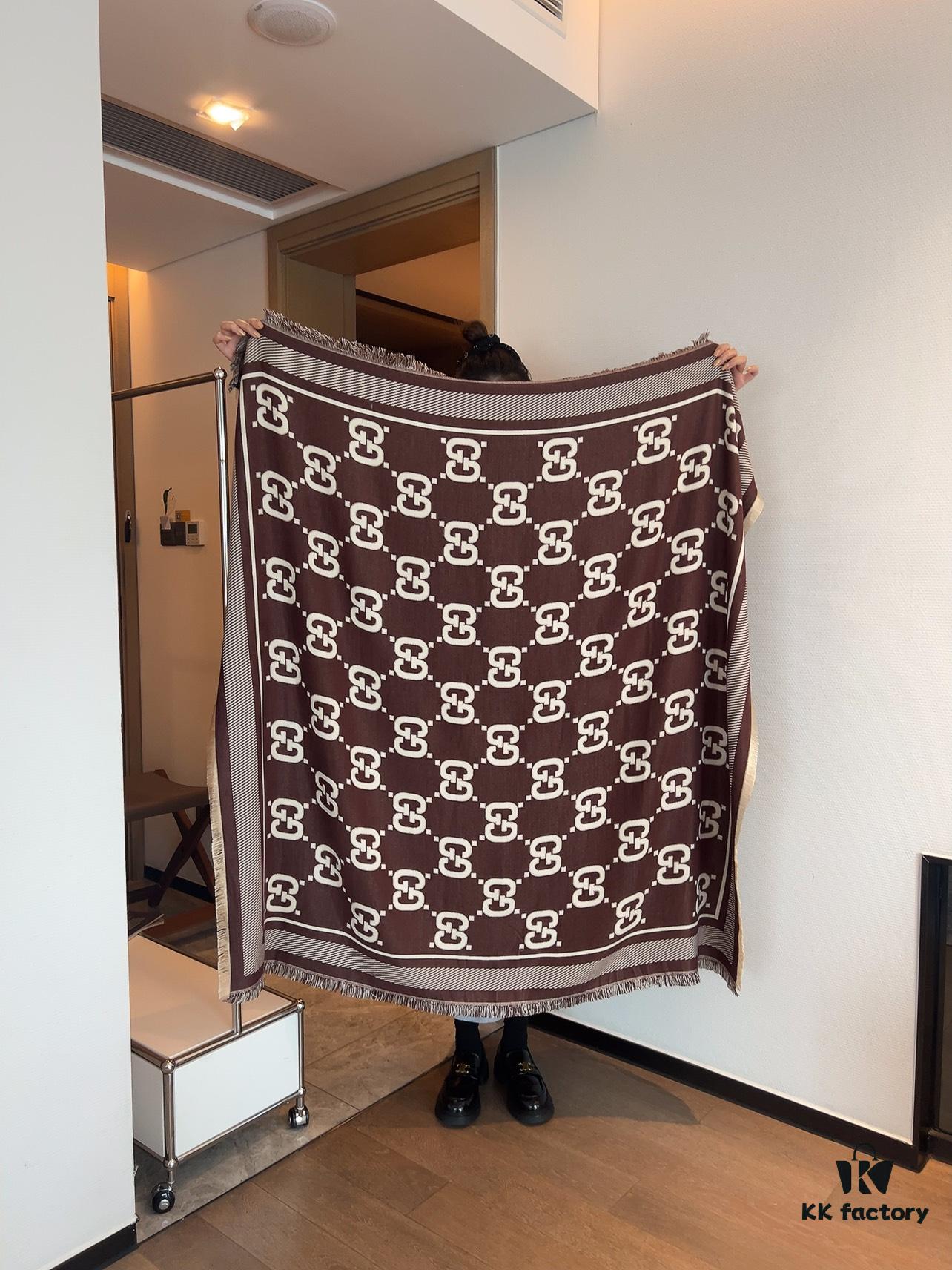 6931a8e2ccd8ab3d7af9d482 Gucci Premium Original Stock Large Scarf 140x140 cm - New 2022 Double-Sided Classic Print in Dual Colors