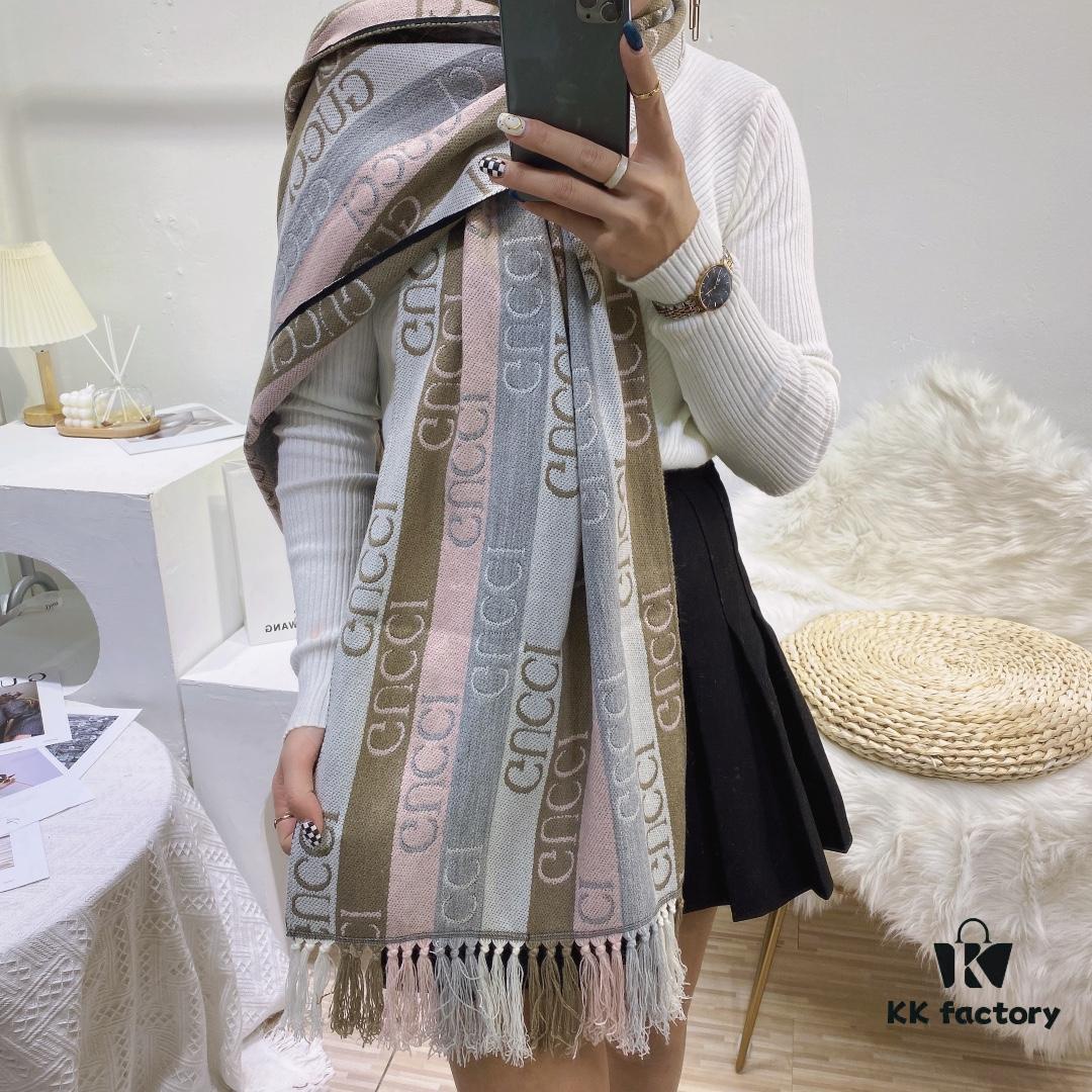 6931a8e2ccd8ab3d7af9d484 Gucci GG Jacquard Double-Sided Shawl - Limited Edition, 100% Wool, Classic and Timeless Design