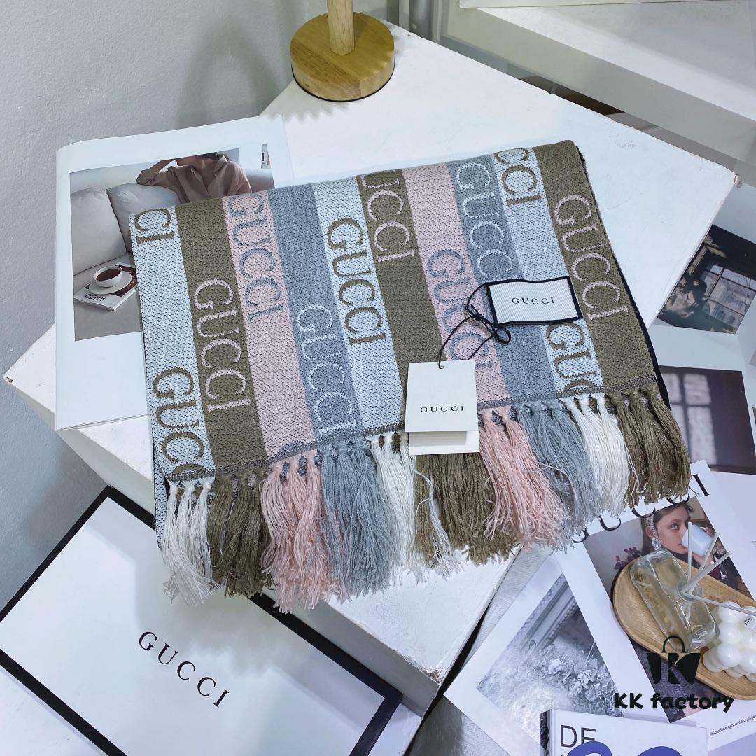 6931a8e2ccd8ab3d7af9d485 Gucci GG Jacquard Double-Sided Shawl - Limited Edition, 100% Wool, Classic and Timeless Design