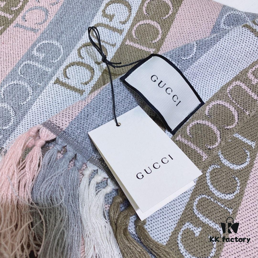 6931a8e2ccd8ab3d7af9d486 Gucci GG Jacquard Double-Sided Shawl - Limited Edition, 100% Wool, Classic and Timeless Design