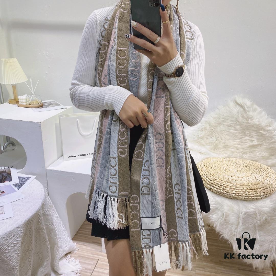 6931a8e3ccd8ab3d7af9d48b Gucci GG Jacquard Double-Sided Shawl - Limited Edition, 100% Wool, Classic and Timeless Design