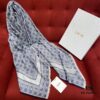 6931a8e6ccd8ab3d7af9d4c1 Dior Denim Blue Checkered Shawl - 140*140cm Multifunctional Scarf Made of Wool, Silk, and Cashmere Blend