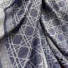 6931a8e6ccd8ab3d7af9d4c5 Dior Denim Blue Checkered Shawl - 140*140cm Multifunctional Scarf Made of Wool, Silk, and Cashmere Blend