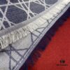 6931a8e6ccd8ab3d7af9d4c6 Dior Denim Blue Checkered Shawl - 140*140cm Multifunctional Scarf Made of Wool, Silk, and Cashmere Blend