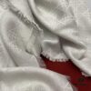 6931a8e7ccd8ab3d7af9d4d0 Dior Checkered Pattern Gold Thread Shawl, White - Silk and Wool-Cashmere Blend, 140cm*140cm