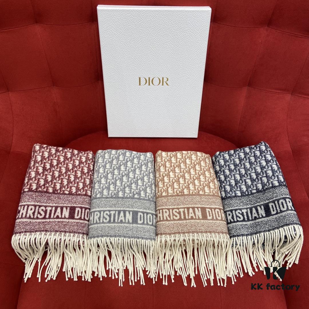6931a8e9ccd8ab3d7af9d4f5 Khaki Dior Winter Must-Have Super Classic Cashmere Scarf