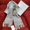 6931a8eaccd8ab3d7af9d501 Dior Gray Winter Super Hard-to-Find Classic Cashmere Scarf
