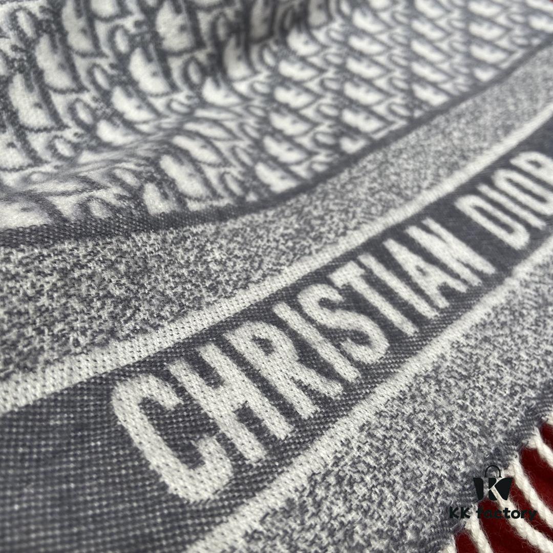 6931a8eaccd8ab3d7af9d504 Dior Gray Winter Super Hard-to-Find Classic Cashmere Scarf
