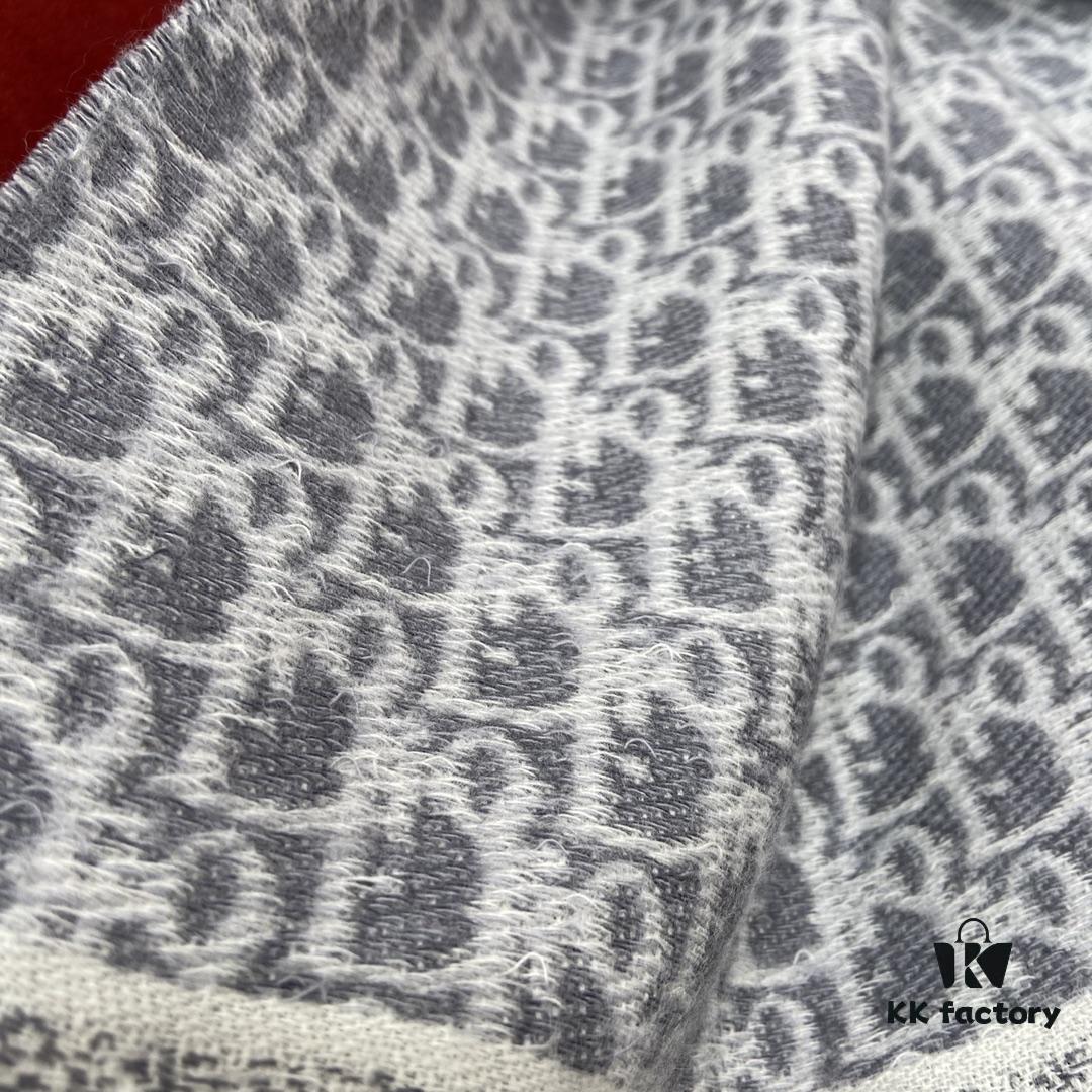 6931a8eaccd8ab3d7af9d506 Dior Gray Winter Super Hard-to-Find Classic Cashmere Scarf