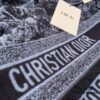Dior Navy Blue Shawl Reimagines the Iconic Toile de Jouy Pattern with a Faded Effect