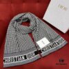 6931a8ecccd8ab3d7af9d526 DIOR Eternal Classic – Houndstooth Pattern Unisex Scarf with 97% Cashmere