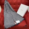 Navy Blue Dior Latest Fall/Winter Collection Preppy Double-Sided Scarf – Extremely Versatile, Two Sides for Two Styles