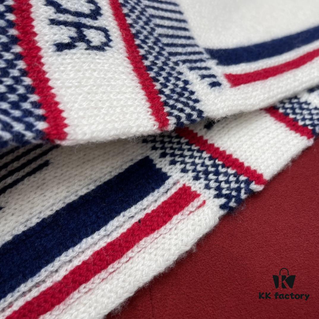 6931a8f0ccd8ab3d7af9d567 Dior Alpine Lucky Star Scarf 70% Wool and 30% Cashmere Jacquard Knit Warm Soft and Smooth Unisex Lightweight Scarf 30*200CM