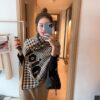 6931a8f0ccd8ab3d7af9d56c Dior Factory Overstock - Fan Bingbing's Same Plaid Shawl, 30% Cashmere 70% Australian Wool Unisex Scarf