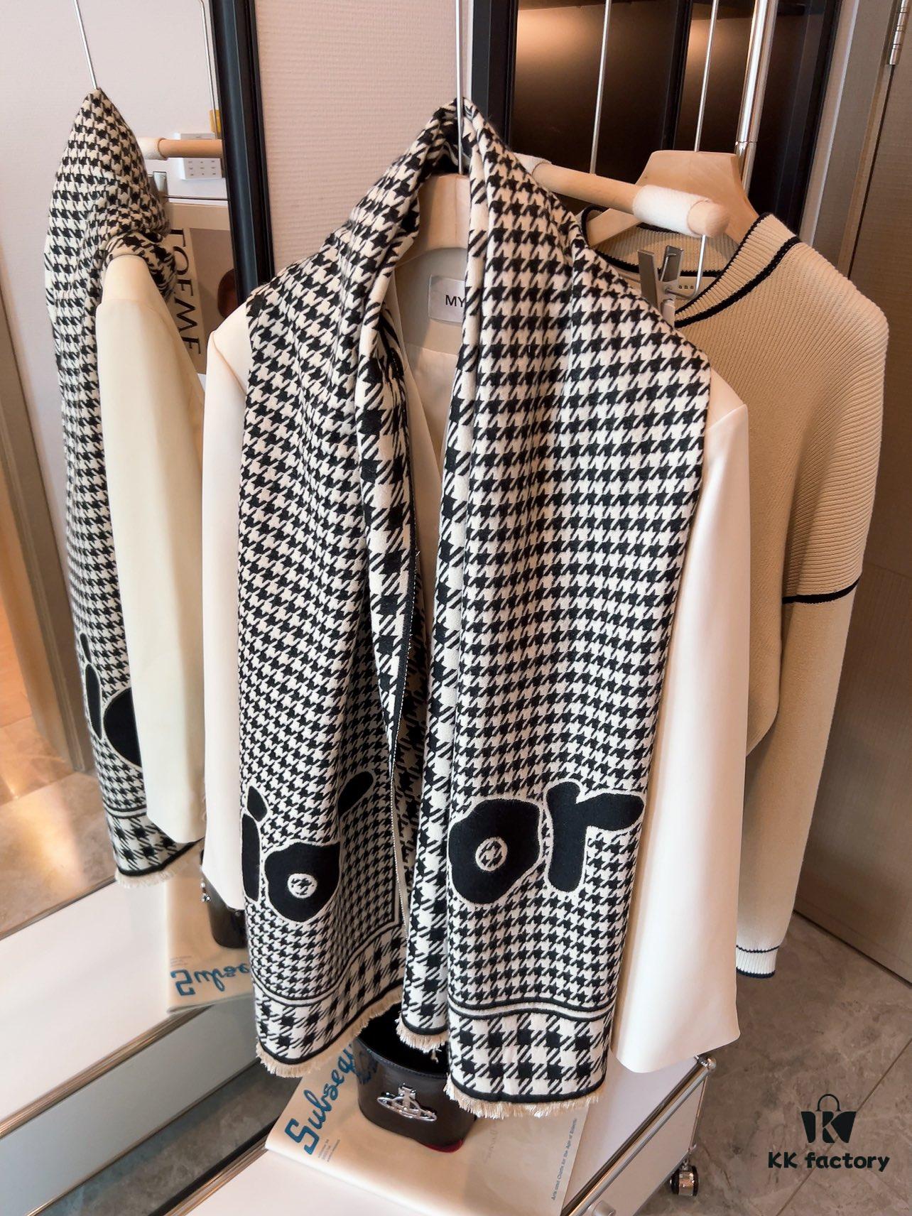 6931a8f1ccd8ab3d7af9d56f Dior Factory Overstock - Fan Bingbing's Same Plaid Shawl, 30% Cashmere 70% Australian Wool Unisex Scarf