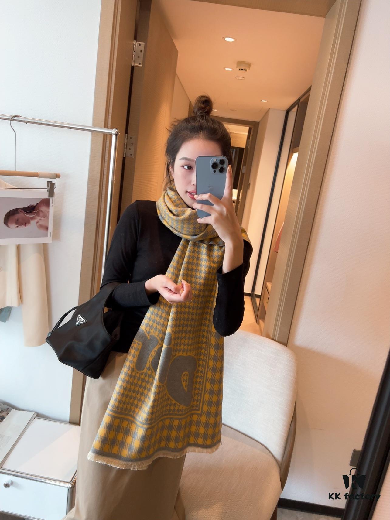 6931a8f1ccd8ab3d7af9d570 Dior Factory Overstock - Fan Bingbing's Same Plaid Shawl, 30% Cashmere 70% Australian Wool Unisex Scarf