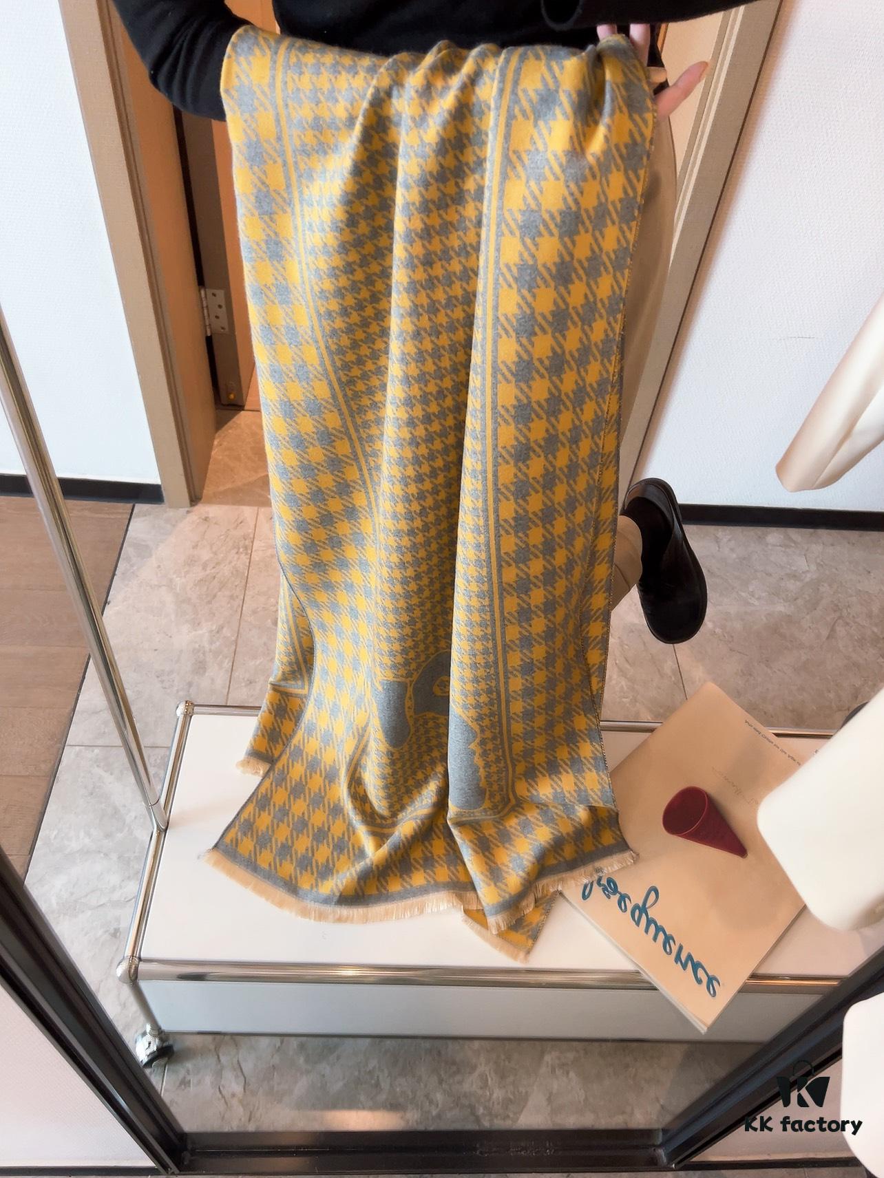 6931a8f1ccd8ab3d7af9d572 Dior Factory Overstock - Fan Bingbing's Same Plaid Shawl, 30% Cashmere 70% Australian Wool Unisex Scarf