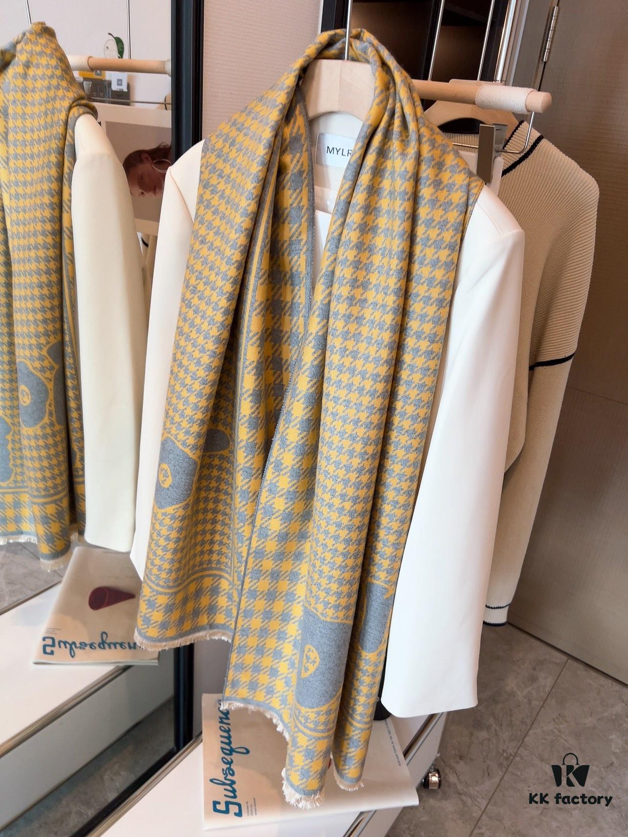 6931a8f1ccd8ab3d7af9d574 Dior Factory Overstock - Fan Bingbing's Same Plaid Shawl, 30% Cashmere 70% Australian Wool Unisex Scarf