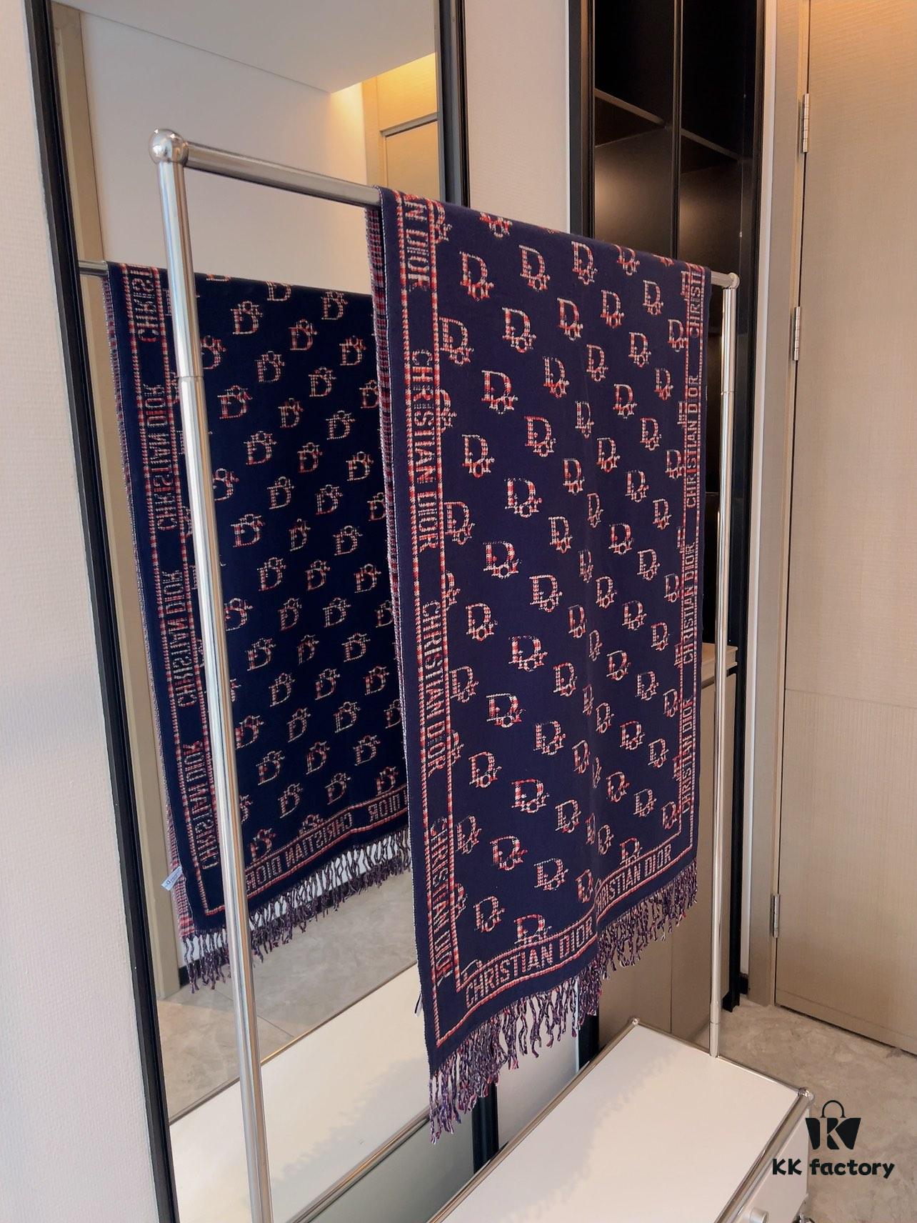 6931a8f1ccd8ab3d7af9d579 Dior Luxurious Gold-Thread Embellished Scarf, Premium Fabric Quality