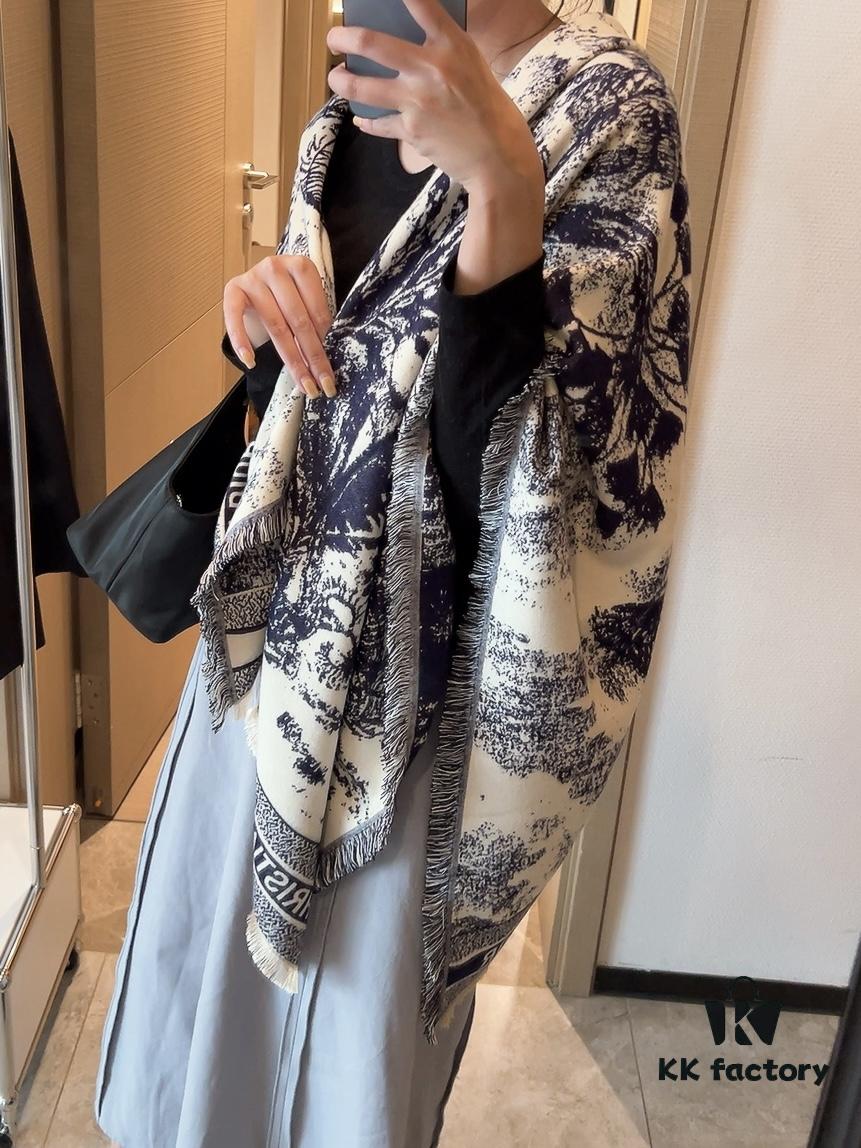 6931a8f2ccd8ab3d7af9d587 New Arrival❤️ DIOR 2022 Spring Collection 'Rueil Hand-Painted Velvet Scarf'