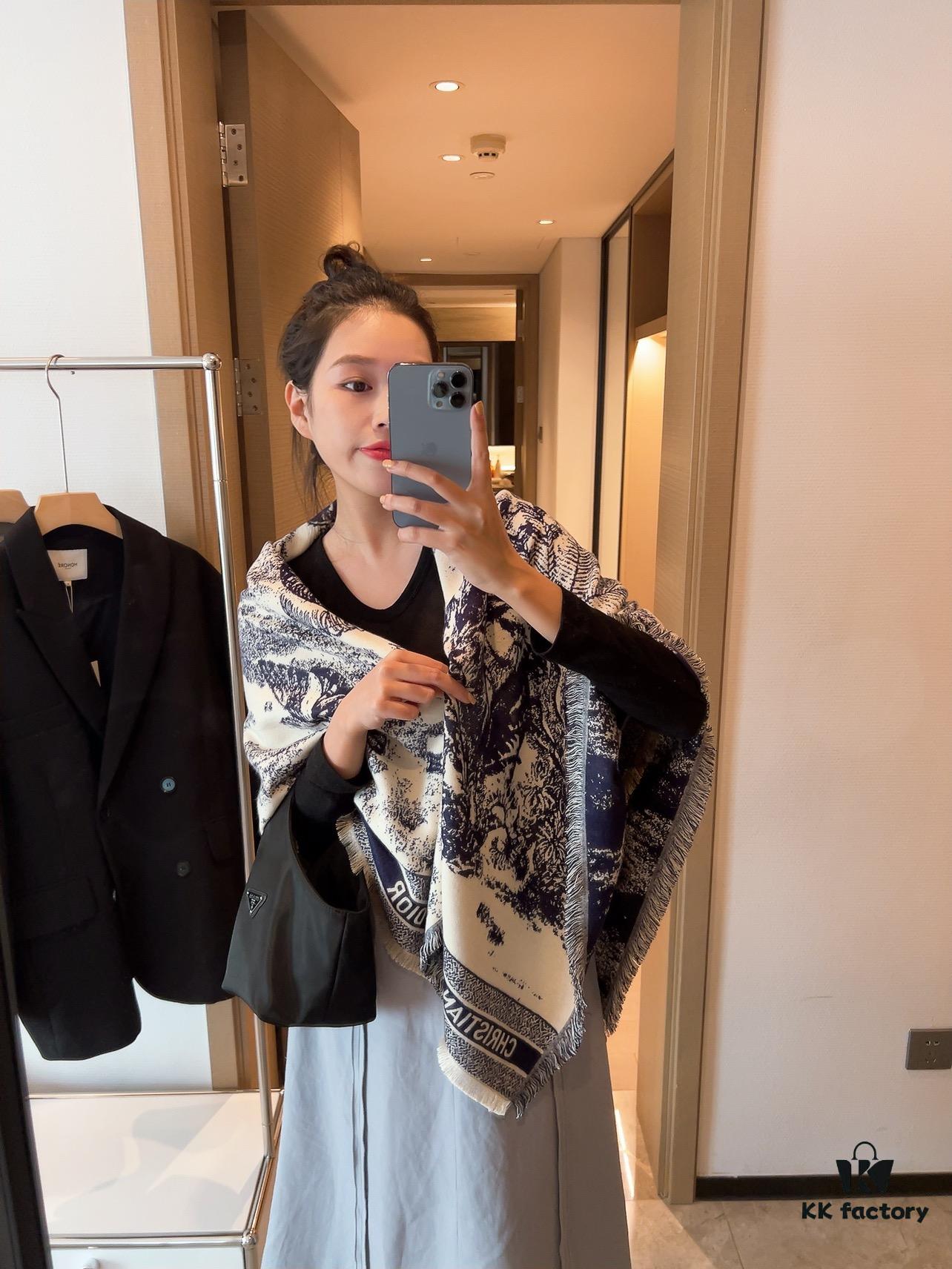 6931a8f2ccd8ab3d7af9d589 New Arrival❤️ DIOR 2022 Spring Collection 'Rueil Hand-Painted Velvet Scarf'