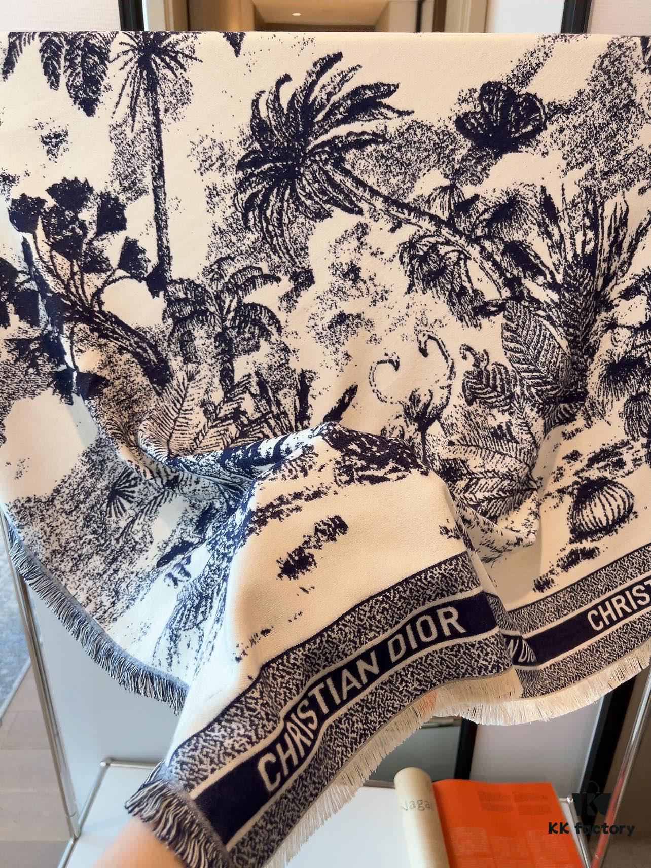 6931a8f2ccd8ab3d7af9d58a New Arrival❤️ DIOR 2022 Spring Collection 'Rueil Hand-Painted Velvet Scarf'