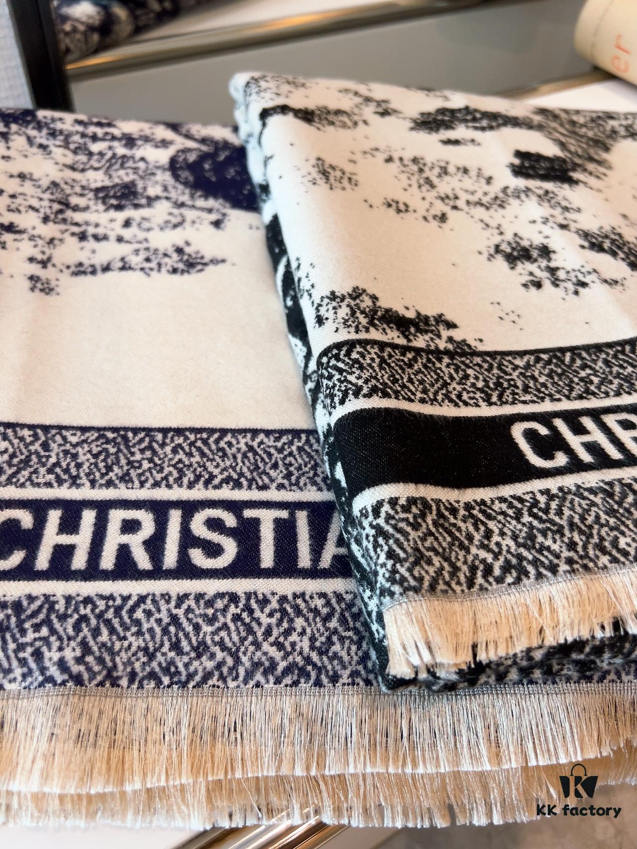 6931a8f3ccd8ab3d7af9d58f New Arrival❤️ DIOR 2022 Spring Collection 'Rueil Hand-Painted Velvet Scarf'