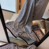 6931a8f4ccd8ab3d7af9d5a9 Dior Oblique Print Cashmere Wool Silk Shawl - Denim Blue & Charcoal Grey