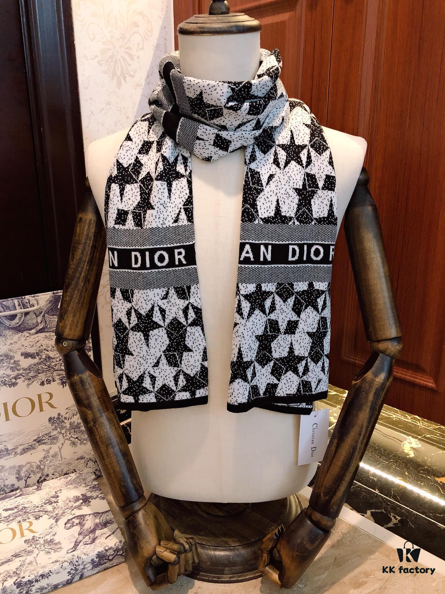 6931a8f5ccd8ab3d7af9d5bc Dior Men's Cashmere Knit Scarf, High-End Classic Design, Matches Store Version