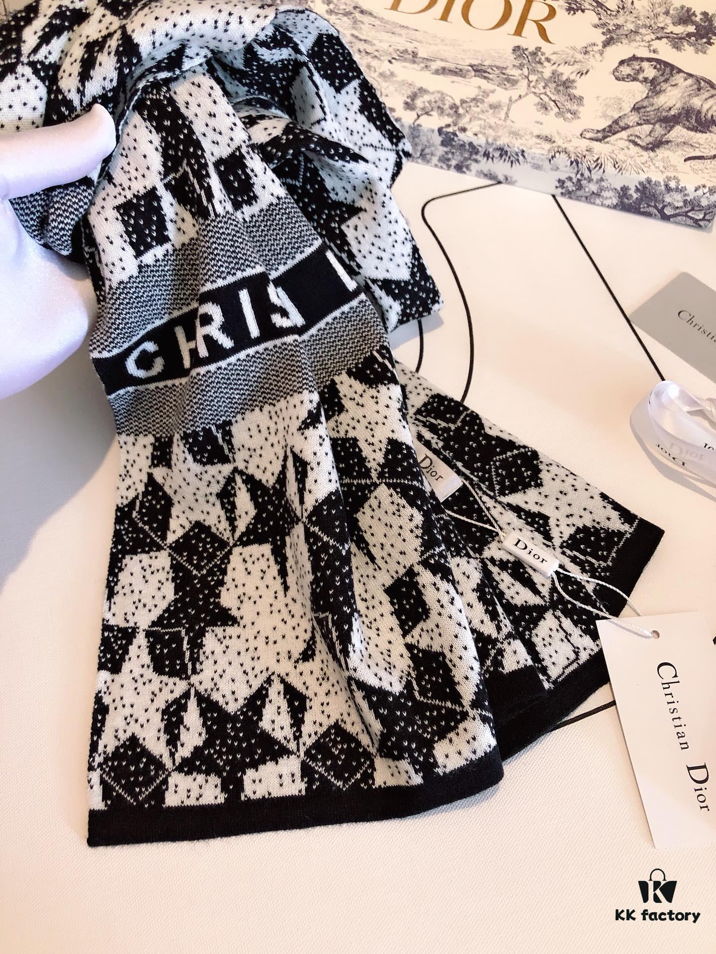 6931a8f6ccd8ab3d7af9d5c1 Dior Men's Cashmere Knit Scarf, High-End Classic Design, Matches Store Version