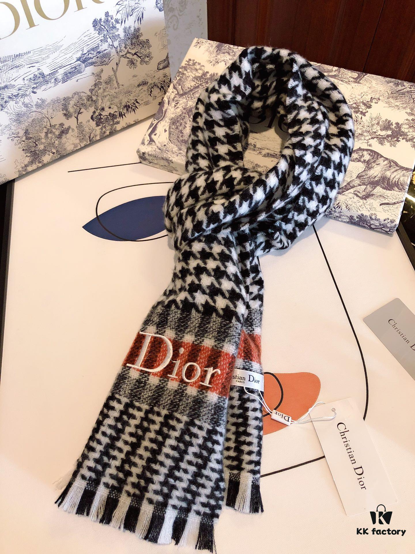 6931a8f7ccd8ab3d7af9d5d3 Dior Hot-Selling New Checkered Pattern Scarf, Celebrity Favorite, Classic and Timeless Design