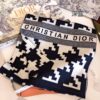 Dior High-End Cashmere Knit Scarf, Synchronized with Boutique Collection