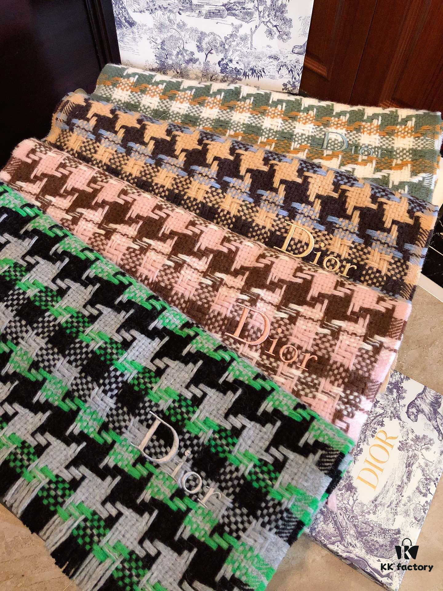 6931a8f9ccd8ab3d7af9d5f9 Dior D-House Houndstooth Z-Street Style! Classic logo embroidery, houndstooth pattern arranged from small to large, requiring extremely high craftsmanship. All four colorways are classically stylish—each one a must-have! Material: 100% wool