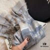 6931a8fbccd8ab3d7af9d613 Premium Blue Dior-Style Packaged High-End Tencel Cotton Jacquard Scarf, Includes Greeting Card, Ribbon, Invoice, and UnionPay Set, Exported from Italy Overstock