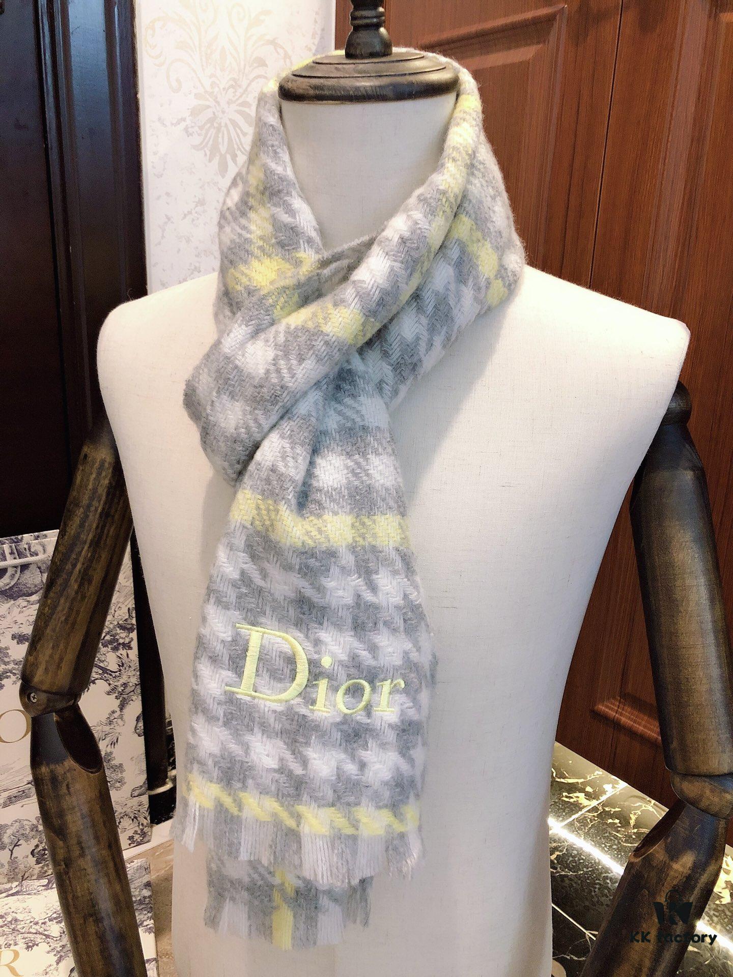 6931a8fbccd8ab3d7af9d617 Dior Bestseller Continues! Celebrity-Favorite New Houndstooth Scarf