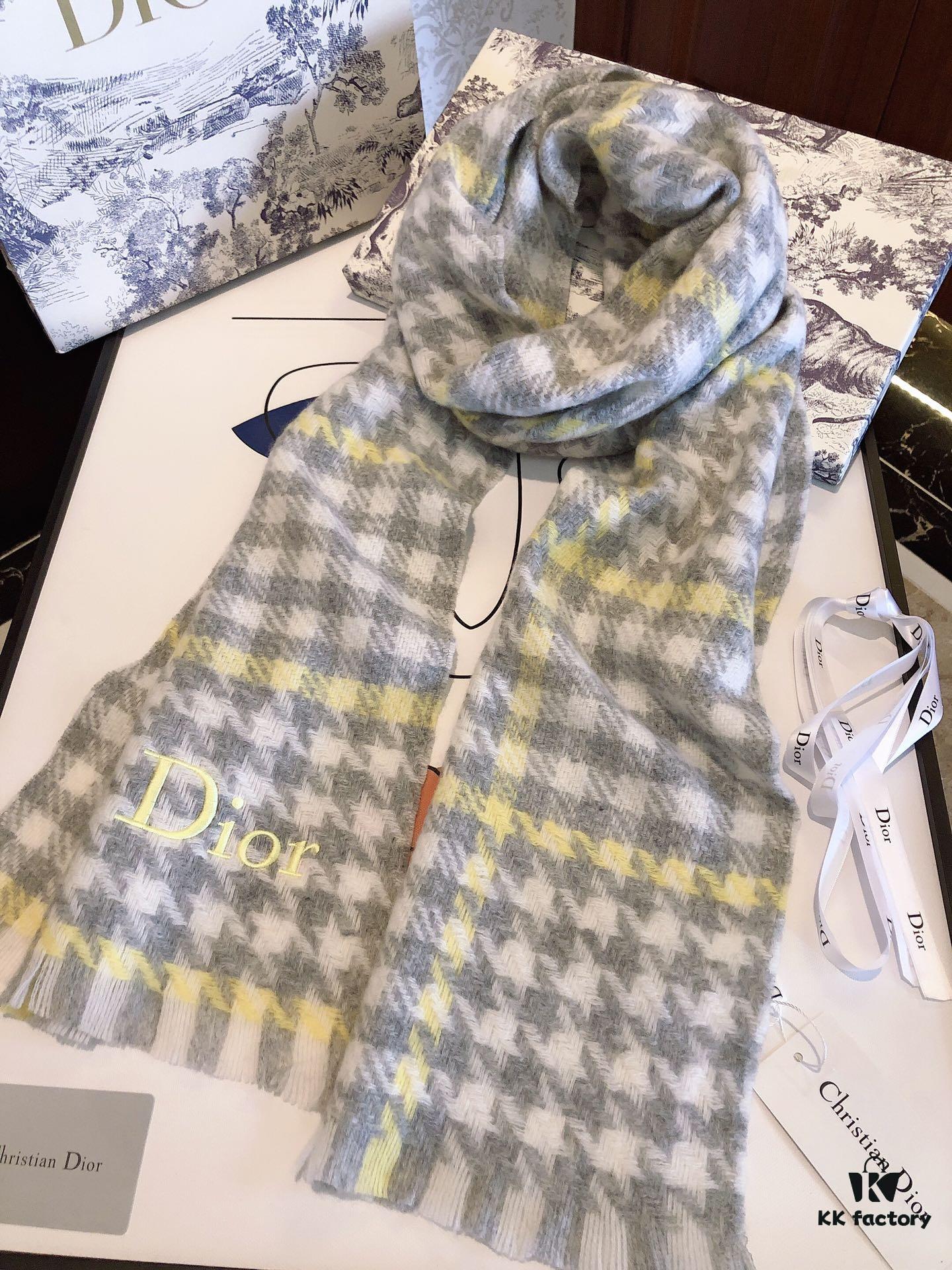 6931a8fbccd8ab3d7af9d619 Dior Bestseller Continues! Celebrity-Favorite New Houndstooth Scarf