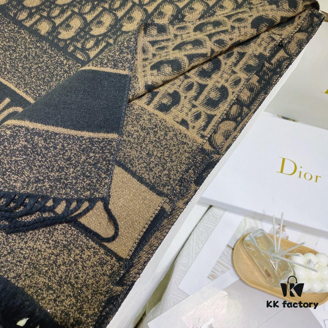 6931a8fcccd8ab3d7af9d620 New Dior-style Silver Thread Core Yarn Scarf, Fashionable Luxury Design, Exquisitely Crafted, Two Colors in Stock