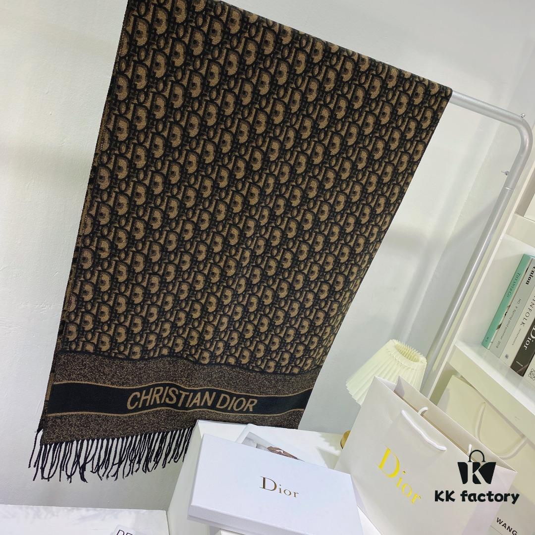 6931a8fcccd8ab3d7af9d621 New Dior-style Silver Thread Core Yarn Scarf, Fashionable Luxury Design, Exquisitely Crafted, Two Colors in Stock