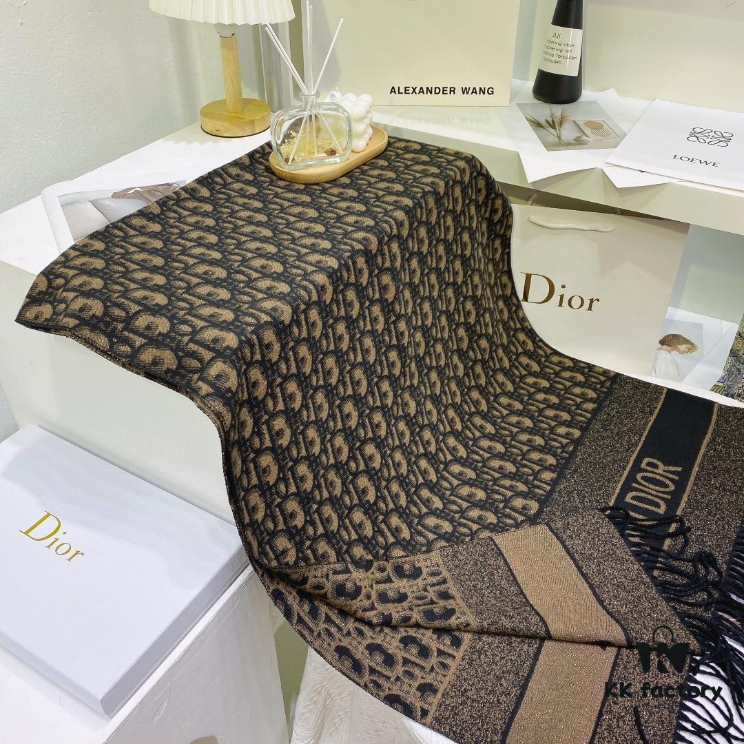 6931a8fcccd8ab3d7af9d622 New Dior-style Silver Thread Core Yarn Scarf, Fashionable Luxury Design, Exquisitely Crafted, Two Colors in Stock