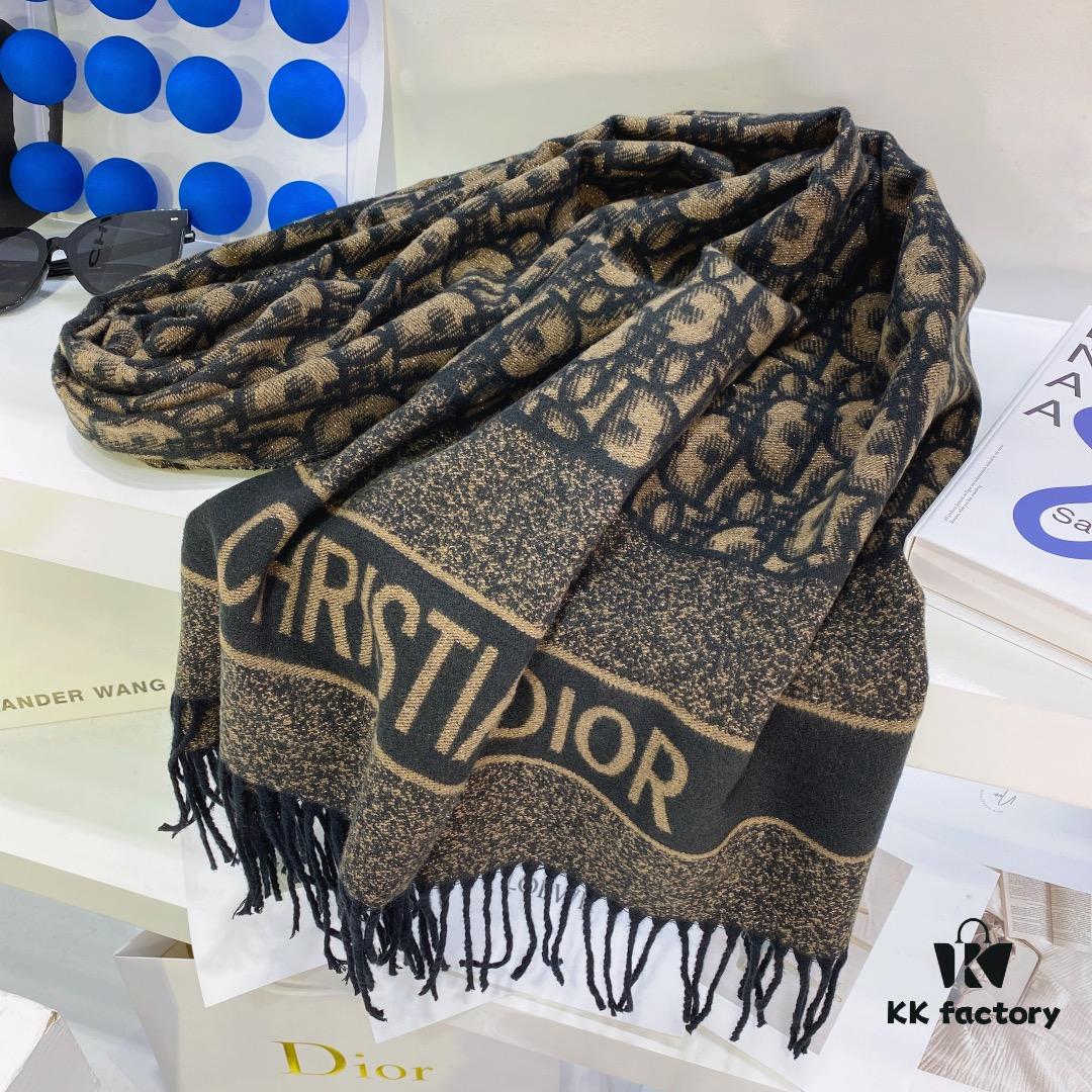 6931a8fcccd8ab3d7af9d623 New Dior-style Silver Thread Core Yarn Scarf, Fashionable Luxury Design, Exquisitely Crafted, Two Colors in Stock