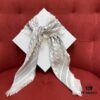 6931a8fcccd8ab3d7af9d62f Gray Dior Classic Monogram Shawl with Small Fringe Detail, Timeless and Versatile Square Scarf, 100% Twill Silk Satin, 90*90cm