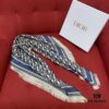 6931a8fdccd8ab3d7af9d636 Blue Dior Classic Signature Scarf with Small Fringe Accents, Timeless and Versatile Square Shawl, 100% Twill Silk Satin, 90*90cm