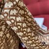 6931a8fdccd8ab3d7af9d63d Brown Dior Classic Signature Monogram Shawl with Small Tassels, Timeless and Versatile Square Scarf, 100% Twill Silk Satin, 90*90 cm
