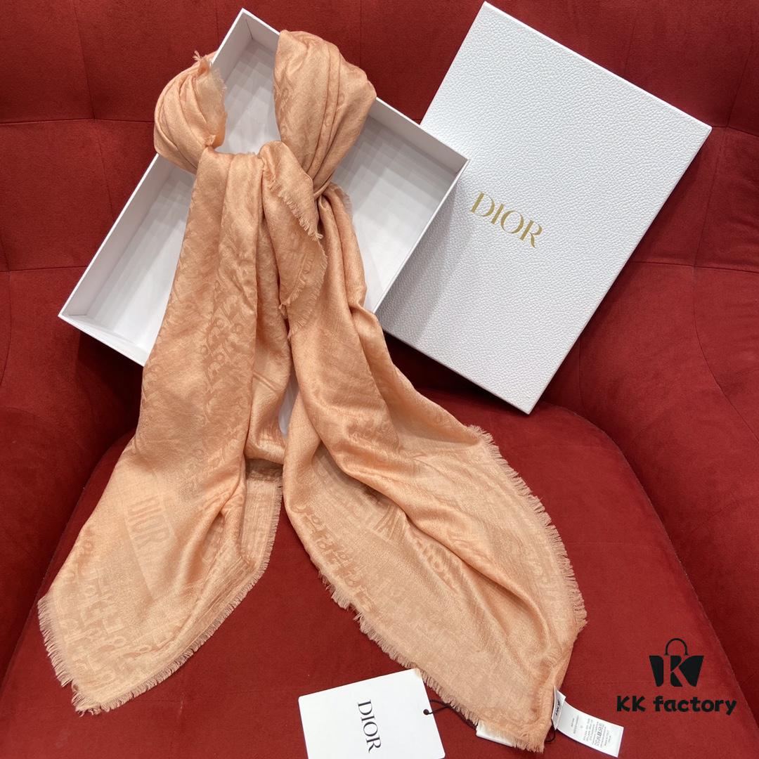 6931a8feccd8ab3d7af9d64c Dior Vintage Flower - Blush Pink, 50% Mulberry Silk, 28% Wool, 22% Cashmere, 140cm*140cm Soft and Skin-Friendly Shawl or Neck Wrap